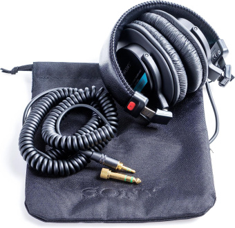 Гарнитура мониторные Sony MDR-7506 3м черный проводные оголовье от магазина РЭССИ