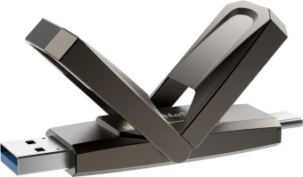 Флеш Диск Netac 256GB US5 NT03US5C-256G-32TA USB3.2 серый от магазина РЭССИ