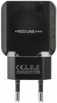 Сетевое зар./устр. Redline NC-2.4A 2.4A 2xUSB универсальное черный (УТ000013634) от магазина РЭССИ