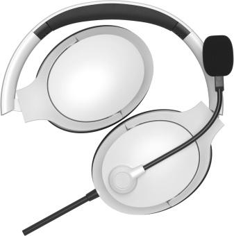 Наушники с микрофоном A4Tech Fstyler FH280U белый 2м мониторные USB оголовье от магазина РЭССИ