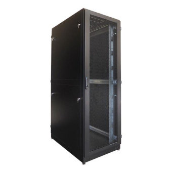 Шкаф серверный ЦМО (ШТК-М-42.8.12-48АА-9005) напольный 42U 800x1200мм пер.дв.перфор. задн.дв.перфор.2-хст. направл.под закл.гайки 1200кг черный 1055мм 176кг 180град. 2030мм IP20 металл от магазина РЭССИ