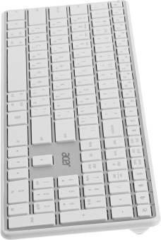 Клавиатура Acer OKR301 белый/серебристый USB беспроводная BT/Radio slim Multimedia (ZL.KBDEE.015) от магазина РЭССИ
