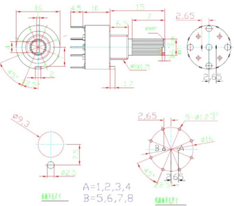 SR16 1-6 поворотный переключатель DC 60В, 0.3А (FUT-1130) FUT Arduino совместимый от магазина РЭССИ