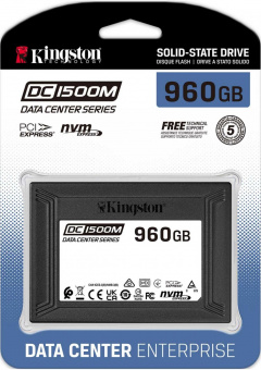 Накопитель SSD Kingston PCI-E 3.0 x4 960Gb SEDC1500M/960G DC1500M 2.5" 1.6 DWPD от магазина РЭССИ