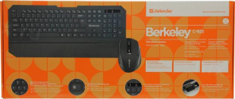 Клавиатура + мышь Defender Berkeley C-925 клав:черный мышь:черный/красный USB беспроводная slim Multimedia Touch (45925) от магазина РЭССИ