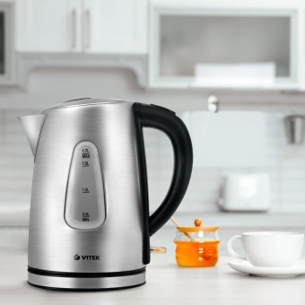 Чайник электрический Vitek VT-7007 1.7л. 2200Вт сталь корпус: металл/пластик от магазина РЭССИ