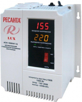 Стабилизатор напряжения Ресанта АСН-500Н/1-Ц 1.5кВА однофазный серый (63/6/39) от магазина РЭССИ