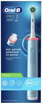 Зубная щетка электрическая Oral-B Pro 3/D505.513.3 CrossAction голубой от магазина РЭССИ