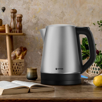 Чайник электрический Vitek VT-7040 1.7л. 2200Вт сталь корпус: металл/пластик от магазина РЭССИ