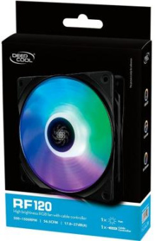 Вентилятор Deepcool RF 120 120x120mm 4-pin 18-27dB 164gr LED Ret от магазина РЭССИ
