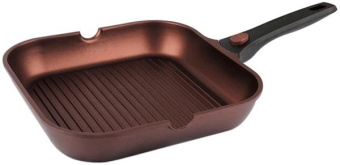 Сковорода-гриль Rondell Kortado RDA-972 квадратная 28см покрытие: Xylan Plus ручка съемная (без крышки) коричневый от магазина РЭССИ