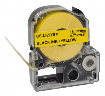 Картридж ленточный Cactus CS-LK5YBP черный для Epson LW400/LW700/LW600P/LW1000P/K400/Z700/Z900 от магазина РЭССИ