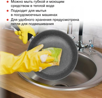 Сковорода Starwind Chef Induction SW-CHI4024GR круглая 24см покрытие: Pfluon ручка несъемная (без крышки) серый от магазина РЭССИ