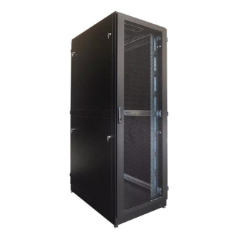 Шкаф серверный ЦМО (ШТК-М-42.8.10-48АА-9005) напольный 42U 800x1050мм пер.дв.перфор. 2 бок.пан. задн.дв.двуст. направл.под закл.гайки 1200кг черный 850мм от магазина РЭССИ