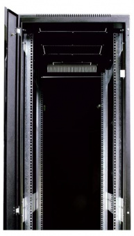 Шкаф коммутационный ЦМО (ШТК-М-27.6.10-44АА-9005) напольный 27U 600x1000мм пер.дв.перфор. задн.дв.перфор. 2 бок.пан. направл.под закл.гайки 600кг черный 855мм 82.53кг 180град. 1360мм от магазина РЭССИ