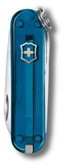 Нож-брелок Victorinox Classic SD Colors Sky High 58 мм 7 функций полупрозрачный синий 0.6223.T61G от магазина РЭССИ