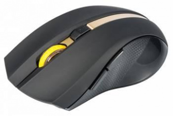 Мышь Оклик 495MW черный/золотистый оптическая (1600dpi) беспроводная USB для ноутбука (6but) от магазина РЭССИ