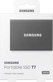 Накопитель SSD Samsung USB-C 500Gb MU-PC500T/WW T7 1.8" черный от магазина РЭССИ