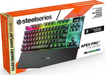 Клавиатура Steelseries Apex Pro TKL механическая черный USB for gamer LED (подставка для запястий) (64734) от магазина РЭССИ