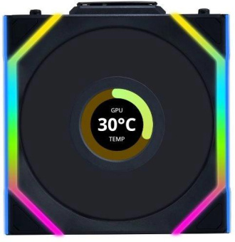 Вентилятор для корпуса Lian-Li Uni Fan SL Wireless 120 LCD Reverse ARGB 120х124.5x28 черный 4-pin 31дБ (G99.12RSLLCD1W1B.R0) Ret от магазина РЭССИ
