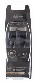 Кабель аудио-видео Cactus CS-HDMI.2-1.5 HDMI (m)/HDMI (m) 1.5м. Позолоченные контакты черный от магазина РЭССИ