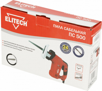Сабельная пила Elitech ПС 500 500Вт 2350ход/мин (178316) от магазина РЭССИ