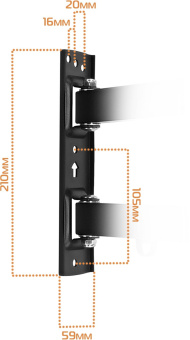 Кронштейн для телевизора Buro MF2 черный 32"-70" макс.35кг настенный поворотно-выдвижной и наклонный от магазина РЭССИ