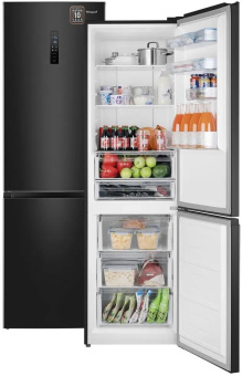 Холодильник Weissgauff WRK 2000 Total NoFrost Inverter Black Inox 2-хкамерн. черный инвертер от магазина РЭССИ