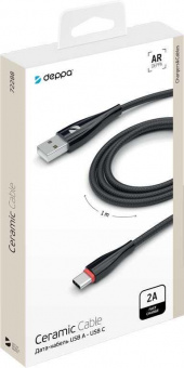 Кабель Deppa Ceramic 72288 USB (m)-USB Type-C (m) 1м черный от магазина РЭССИ