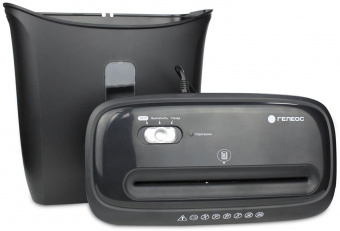 Шредер Heleos УД14-5 черный/серебристый (секр.P-5) фрагменты 4лист. 14лтр. скобы пл.карты от магазина РЭССИ