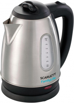 Чайник электрический Scarlett SC-EK21S20 1.8л. 1600Вт черный/серебристый (корпус: металл) от магазина РЭССИ