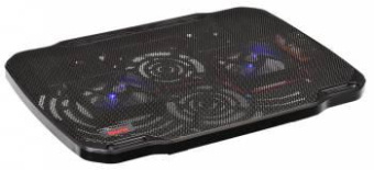 Подставка для ноутбука Buro BU-LCP156-B208 15.6"355x260x21мм 2xUSB 2x 80ммFAN 560г металлическая сетка/пластик черный от магазина РЭССИ