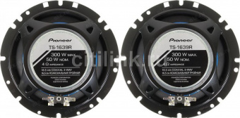 Колонки автомобильные Pioneer TS-1639R 300Вт 92дБ 4Ом 16.5см (6 1/2дюйм) (ком.:2кол.) коаксиальные трехполосные от магазина РЭССИ