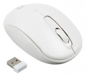 Мышь Оклик 505MW белый оптическая (1000dpi) беспроводная USB для ноутбука (3but) от магазина РЭССИ