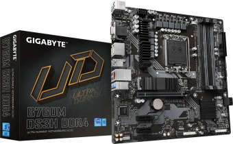 Материнская плата Gigabyte B760M DS3H DDR4 Soc-1700 Intel B760 4xDDR4 mATX AC`97 8ch(7.1) 2.5Gg RAID+HDMI+DP от магазина РЭССИ
