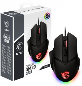 Мышь MSI Clutch GM20 ELITE черный оптическая (6400dpi) USB2.0 (6but) от магазина РЭССИ