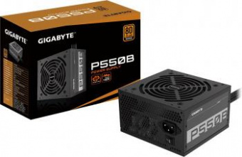 Блок питания Gigabyte ATX 550W GP-P550B 80+ bronze (24+4+4pin) APFC 120mm fan 6xSATA RTL от магазина РЭССИ