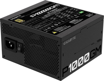 Блок питания Gigabyte ATX 1000W GP-P1000GM 80+ gold 24pin APFC 120mm fan 8xSATA Cab Manag RTL от магазина РЭССИ
