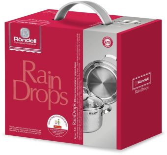 Кастрюля Rondell RainDrops RDS-1295 5.6л. d=24см (с крышкой) стальной от магазина РЭССИ