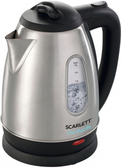 Чайник электрический Scarlett SC-EK21S20 1.8л. 1600Вт черный/серебристый (корпус: металл) от магазина РЭССИ