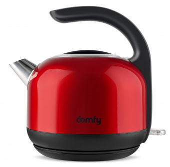 Чайник электрический Domfy DSC-EK506 1.7л. 2200Вт красный/черный (корпус: нержавеющая сталь) от магазина РЭССИ