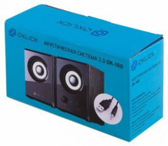 Колонки Оклик OK-160 2.0 черный 6Вт от магазина РЭССИ