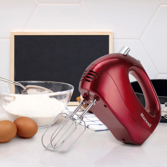 Миксер ручной Maxwell MW-1357 300Вт красный от магазина РЭССИ