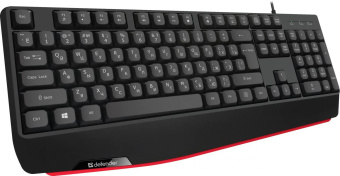 Клавиатура Defender Atom HB-546 черный USB Multimedia for gamer (подставка для запястий) (45546) от магазина РЭССИ