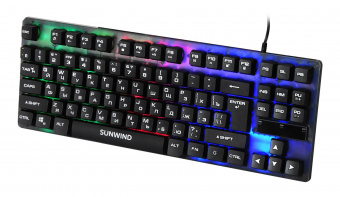 Клавиатура SunWind SW-K500G черный USB Multimedia for gamer LED (1422364) от магазина РЭССИ