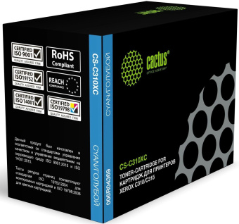 Картридж лазерный Cactus CS-C310XС 006R04369 голубой (5500стр.) для Xerox C310/C315 от магазина РЭССИ