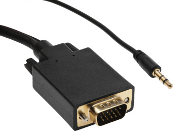 Кабель-переходник аудио-видео Premier 5-983AU HDMI (m)/VGA (m) 3м. позолоч.конт. черный (5-983AU 3.0) от магазина РЭССИ