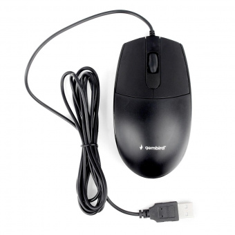 Мышь Gembird MOP-420 USB черный 2кн.+колесо-кнопка 1000 DPI кабель 1.8м от магазина РЭССИ