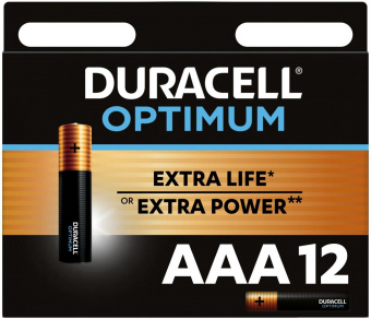 Батарея Duracell Alkaline LR03 Optimum AAA (12шт) блистер от магазина РЭССИ