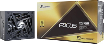Блок питания Seasonic ATX 850W Focus GX-850 80+ gold (20+4pin) APFC 135mm fan 10xSATA Cab Manag RTL от магазина РЭССИ
